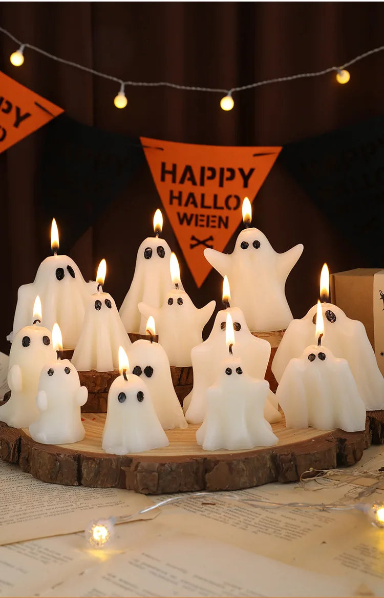 Halloween Ghost Candle Atmosphere Home Modeling Wax Set Ghost Premium Gifts Aromatherapy Home Decoration Gifts
