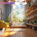 E27 Remote-Control Ceiling Fan with Light