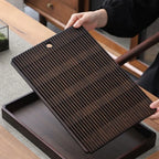 Bamboo Tea Tray Chinese Kung Fu Tea Tray Gongfu Tea Table Tool with Water Storage Drainage Household Filter for Home Office