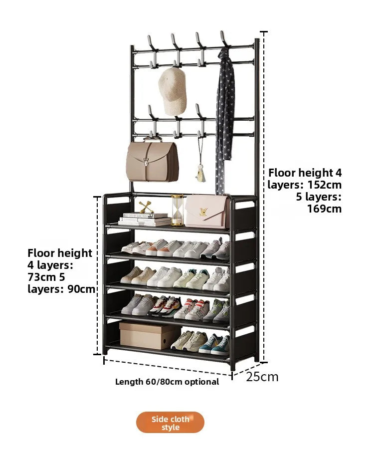 Door-Mounted Shoe & Hat Rack