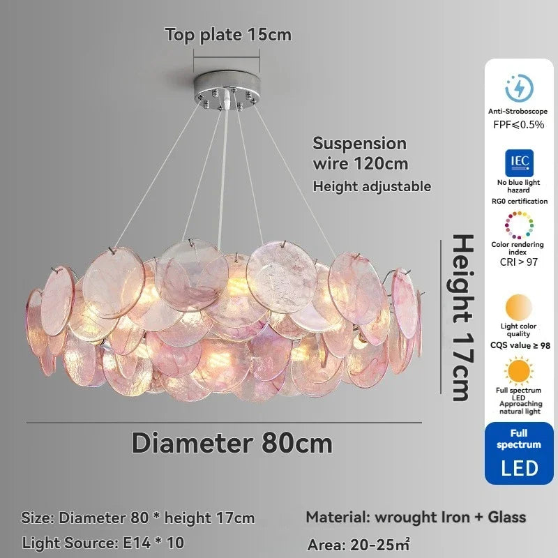 Multicolor Glass Lobby Chandelier