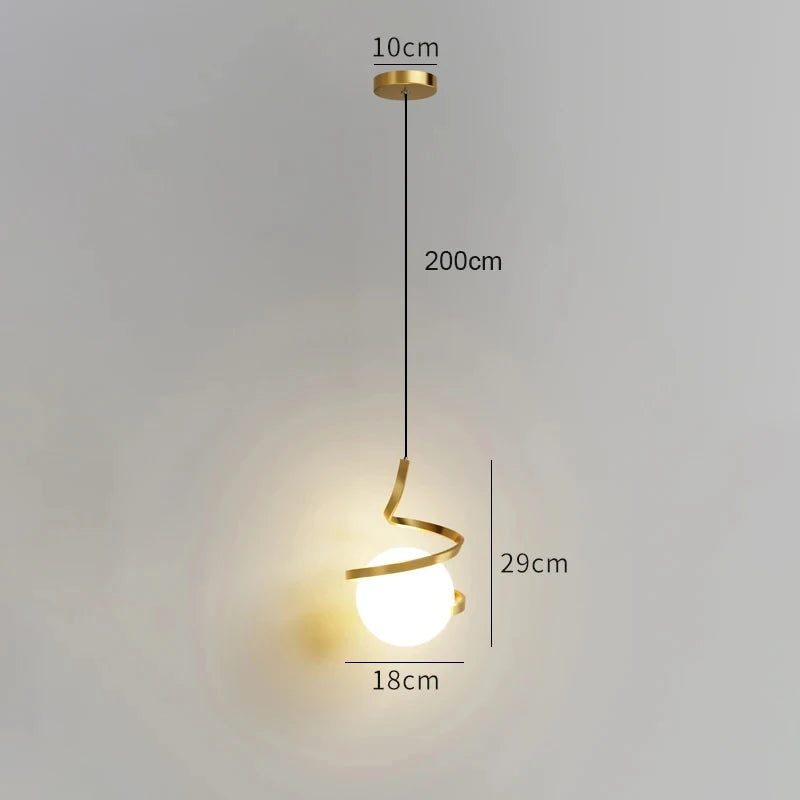 Modern LED Pendant Lights Indoor Lighting Glass Hanging
