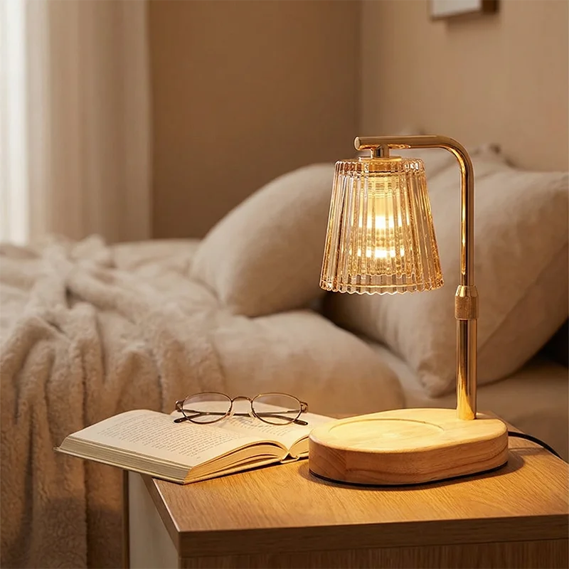 Glass-Shade Candle Warmer Lamp