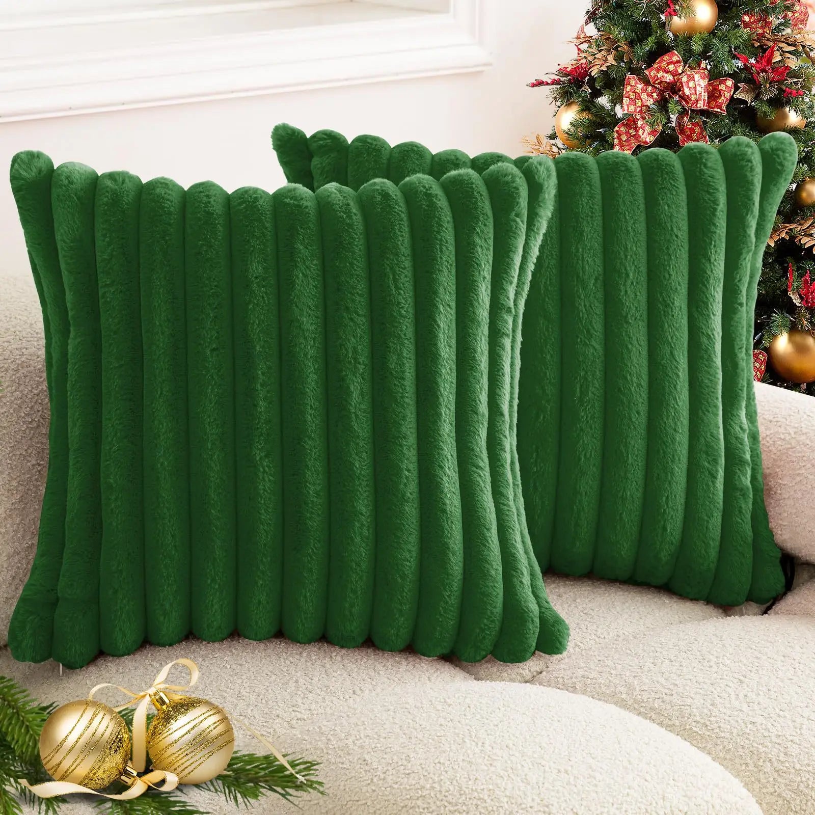 PlushStripe Cushion Cover