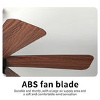 Black Remote-Control Ceiling Fan Light