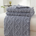 Plush Sherpa Travel Throw Blanket