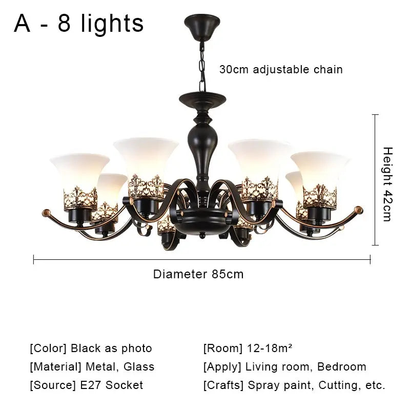 Glass Vintage Chandelier