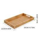 New Rectangular Storage Tray household Solid Wood Storage Plate Bamboo Water Cup Plate Dried Fruit Water Cup Plate
