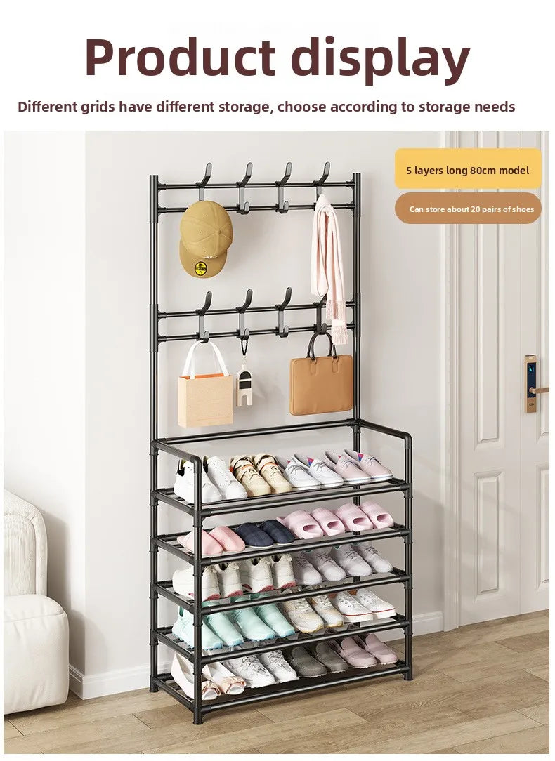 Door-Mounted Shoe & Hat Rack