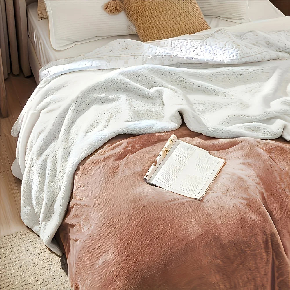 5 lb Reversible Twin Sherpa Blanket — WESTMERE