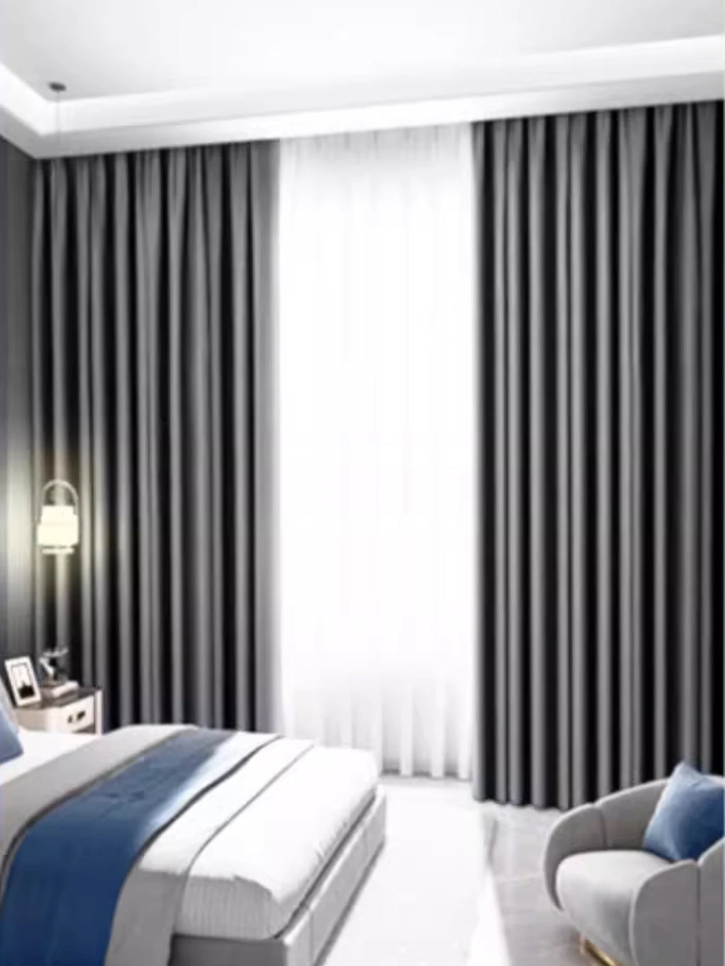 Blackout Curtains, Full Blackout, Bedroom, Heat Insulation, Sunscreen, New Hook-type Nordic Simple Living Room Sunshade Cloth