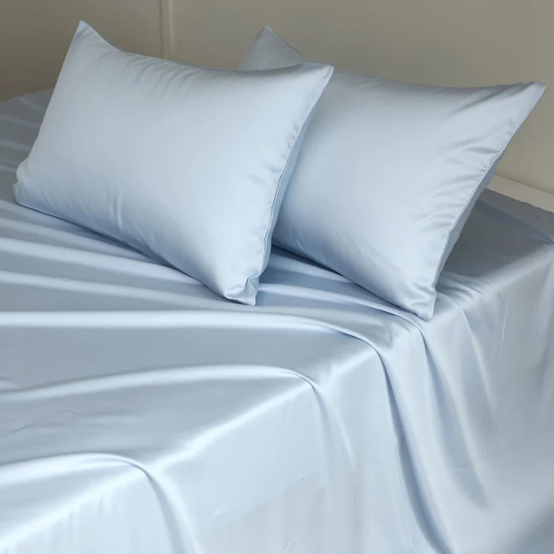 100% Silk Bed Sheet Set Luxury Mulberry Silk Bedding Sets Twin Full Double Queen King Size Fitted Sheet Flat Sheet Pillowcase