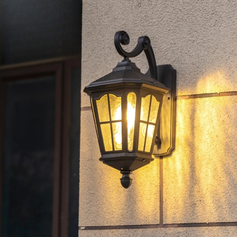 Vintage Solar Entryway Wall Lantern