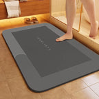 Minimalist Diatomite Bath Mat Quick-Dry Absorbent Non-Slip Door Mat Stain-Resistant & Durable Entryway Rug