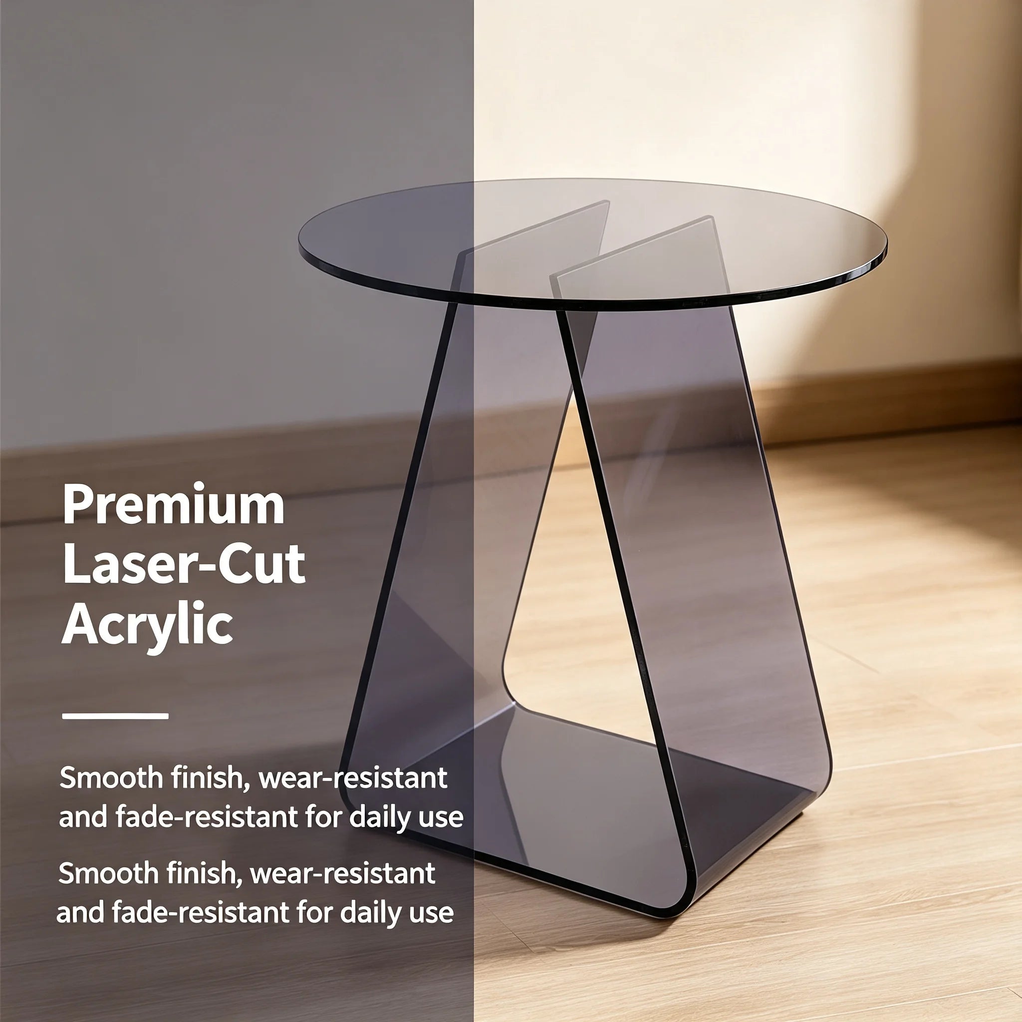 Clear Acrylic Round Side Table