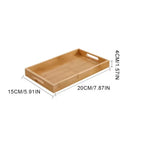 New Rectangular Storage Tray household Solid Wood Storage Plate Bamboo Water Cup Plate Dried Fruit Water Cup Plate