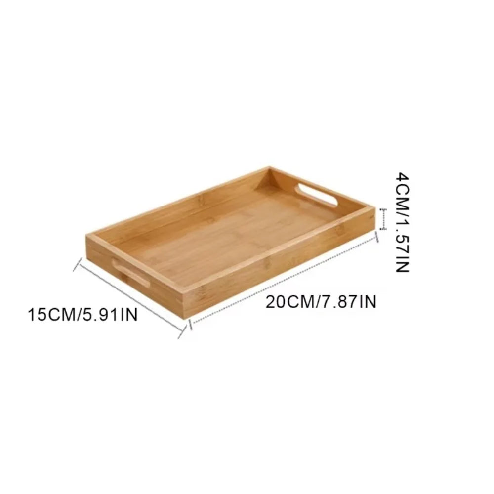 New Rectangular Storage Tray household Solid Wood Storage Plate Bamboo Water Cup Plate Dried Fruit Water Cup Plate