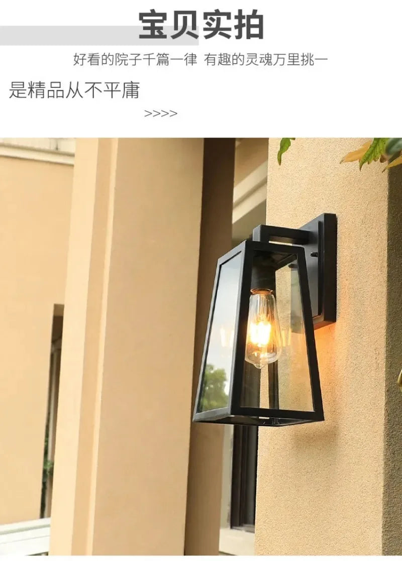 European-Style Waterproof Outdoor Wall Lamp