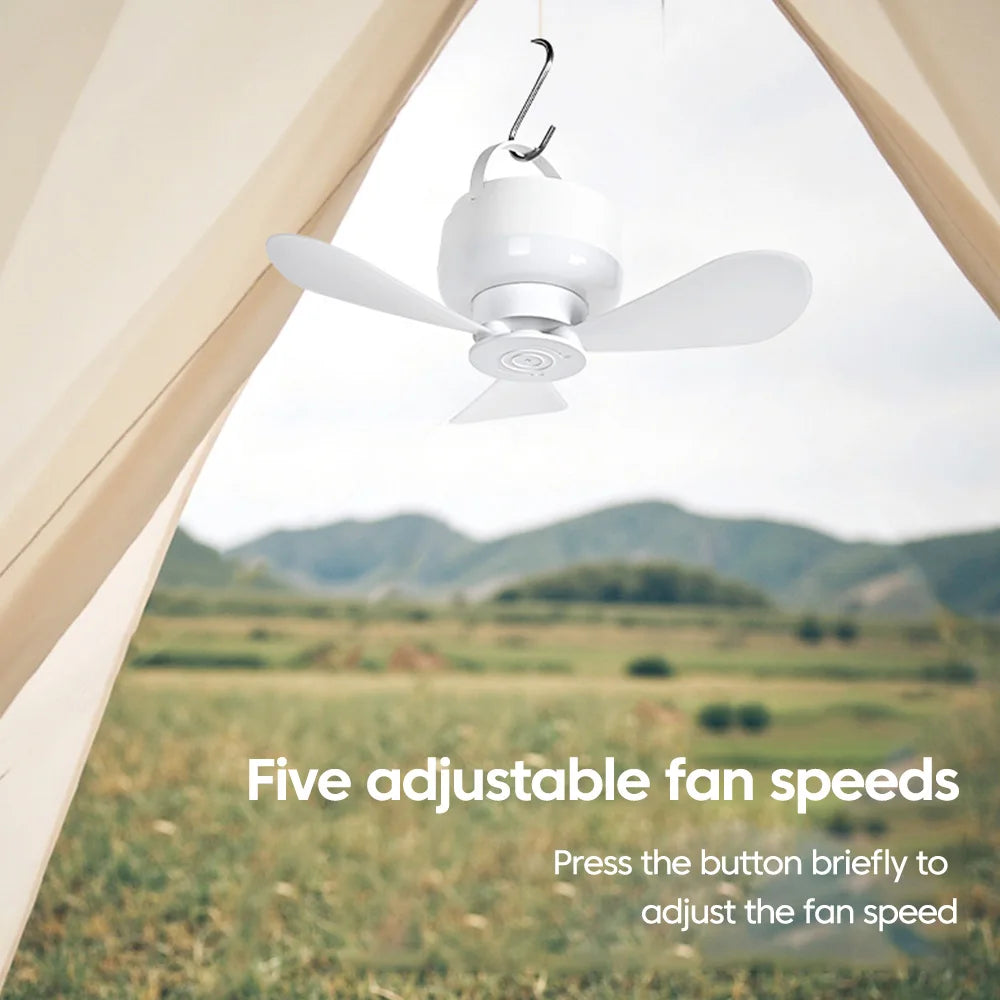 Remote-Control Outdoor LED Ceiling Fan with Light