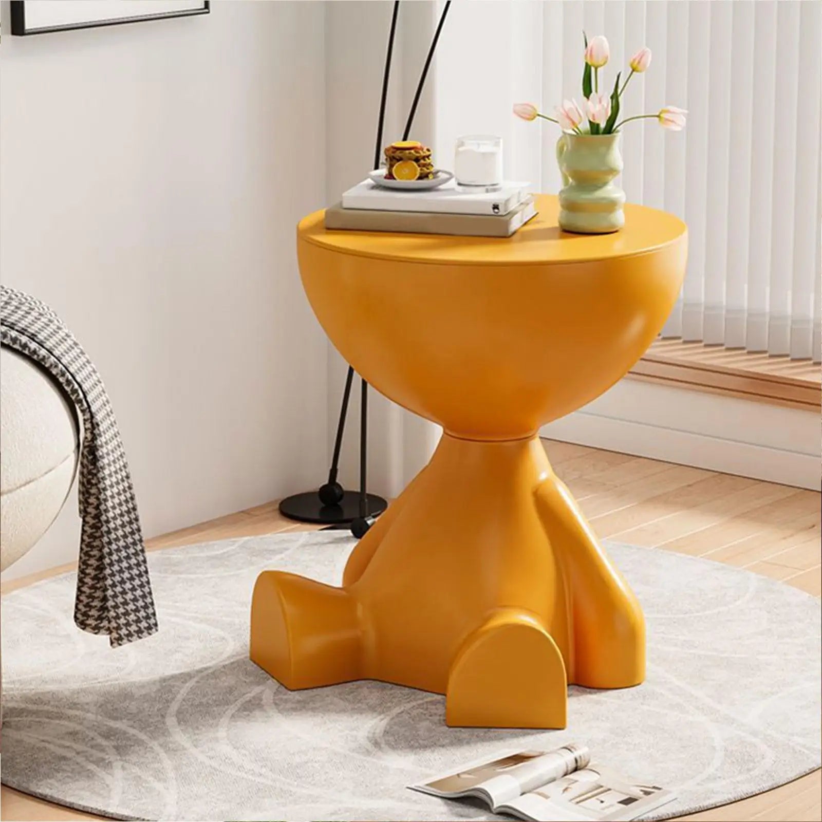 CreamFlat Round Side Table