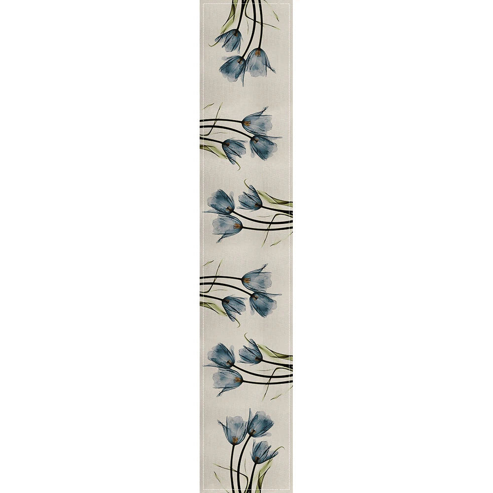 Tulip Linen Table Rustic Farmhouse Style Table Runner 13X70 Inch,Kitchen Dining Table Decoration for Indoor Outdoor Home