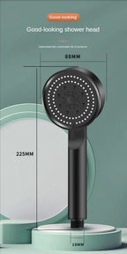 High Pressure Shower Head 5 Modes Adjustable Showerheads with Hose Water Saving One-Key Stop Spray Nozzle Bathroom Accessories