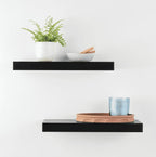 Black MDF Floating Wall Shelves