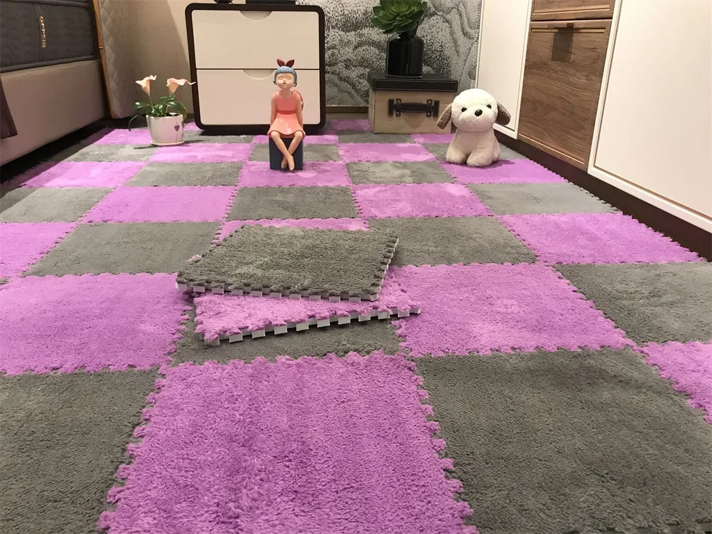 Interlocking Plush Kids Play Mat