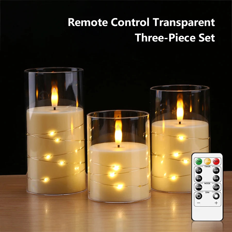 Starlight Flameless Pillar Candle Set
