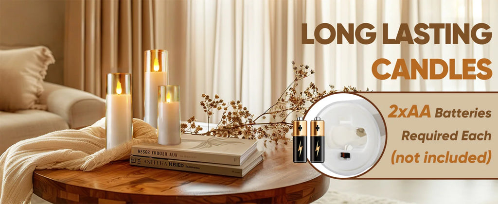 Flameless Acrylic LED Candles