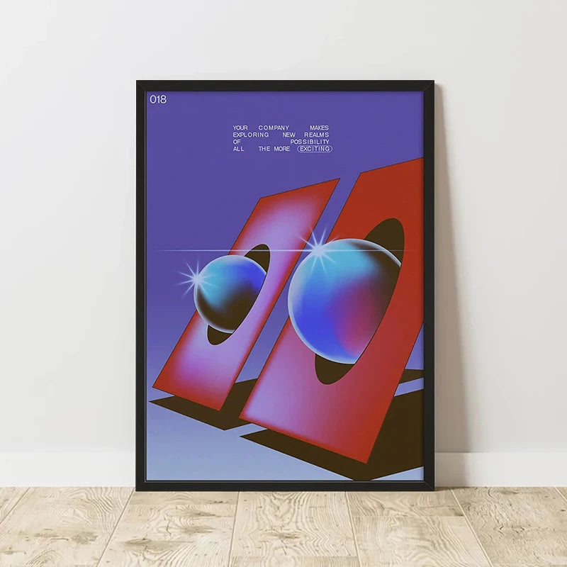 Retro Abstract Composition Canvas Print