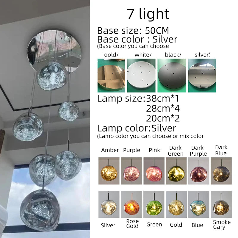 Lava Glass Pendant Light
