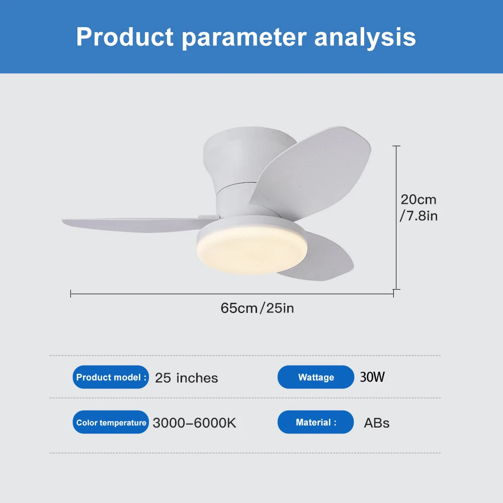 Nordic Minimalist Decorative Fan Light