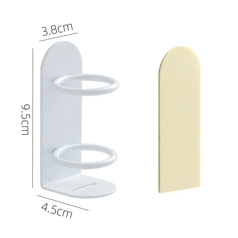 Traceless Wall-Mounted Electric Toothbrush Holder Punch-free Razor Circular Holders Storage Shelf Bathroom Toothbrush Organizer