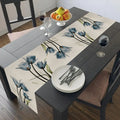 Tulip Linen Table Rustic Farmhouse Style Table Runner 13X70 Inch,Kitchen Dining Table Decoration for Indoor Outdoor Home