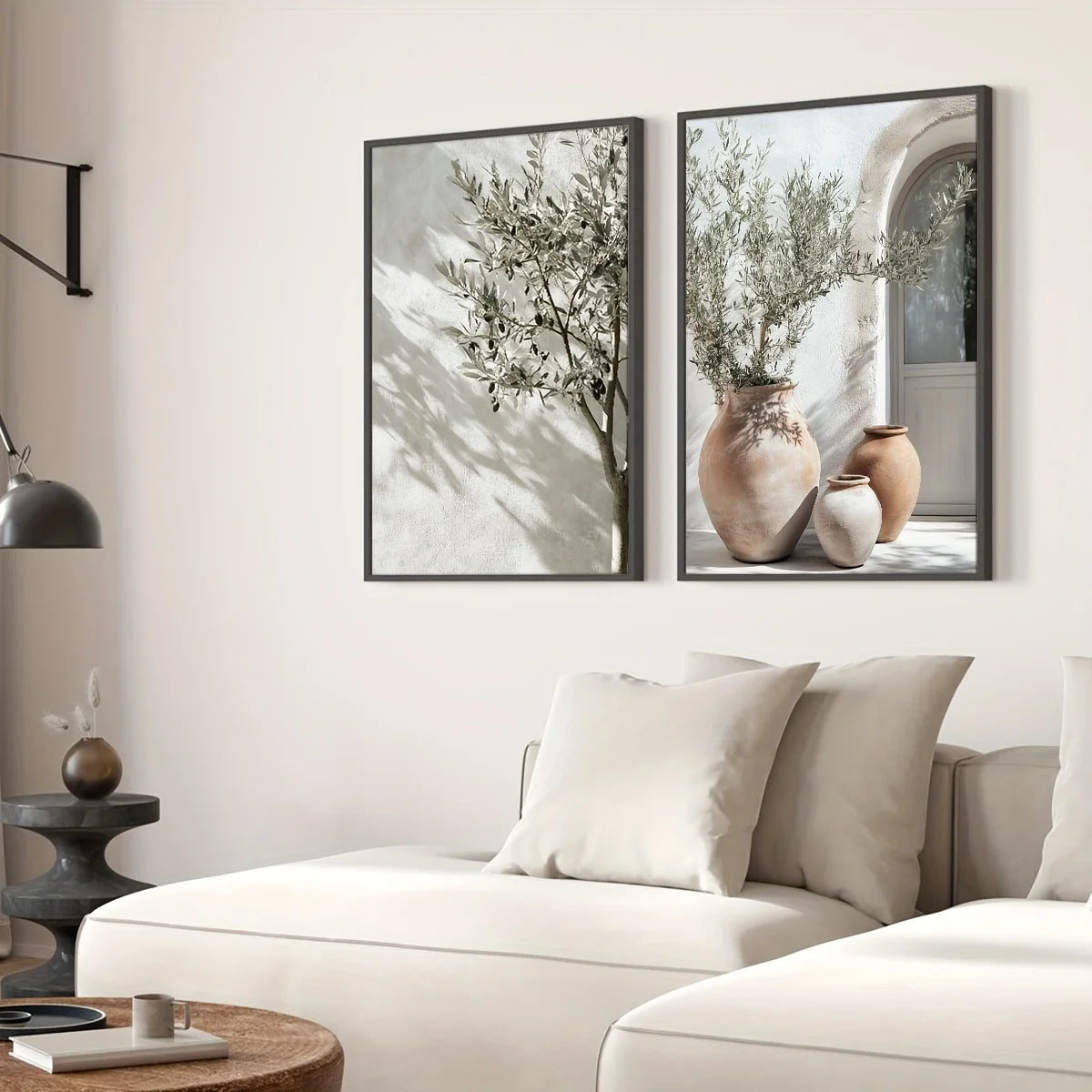 Olive Tree Shadow Canvas Print Set
