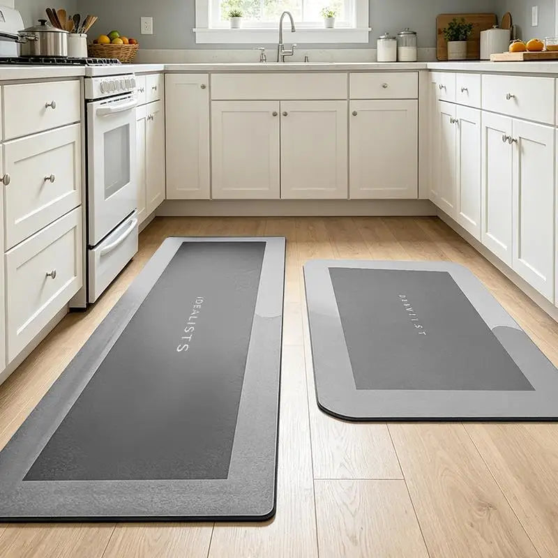 2pcs/set Diatomite Mats Absorbent Kitchen Anti Slip Bath Floor Mat FootCarpet Quick Dry Shower Toilet Rug Doormat 40x60/40x120cm
