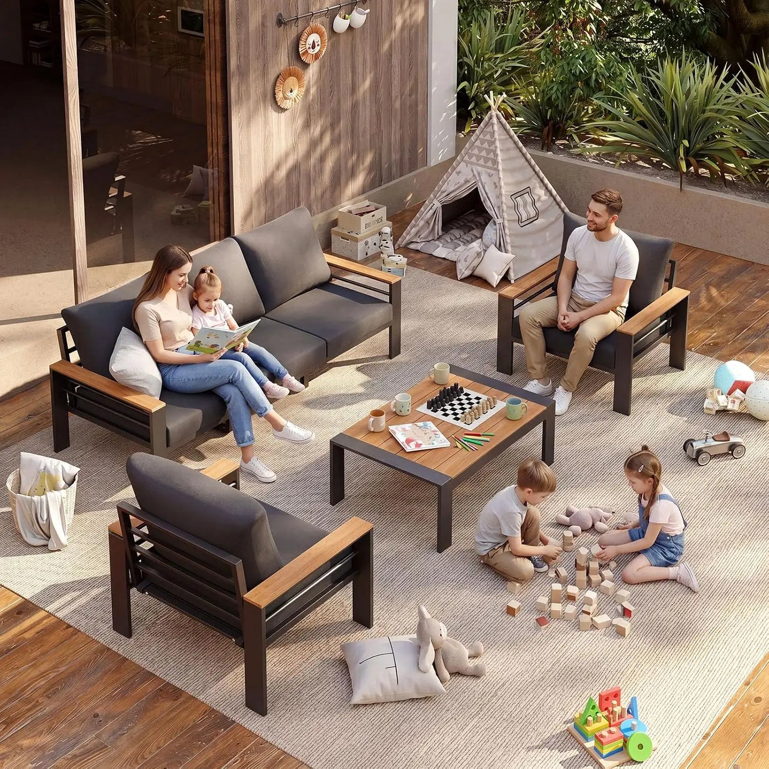 Aluminum Patio Conversation Set