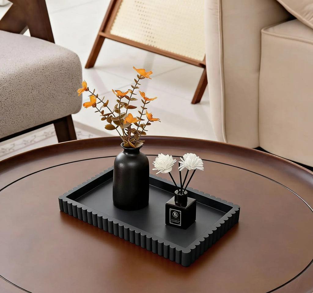 Silicone Wave-Edge Vanity Tray