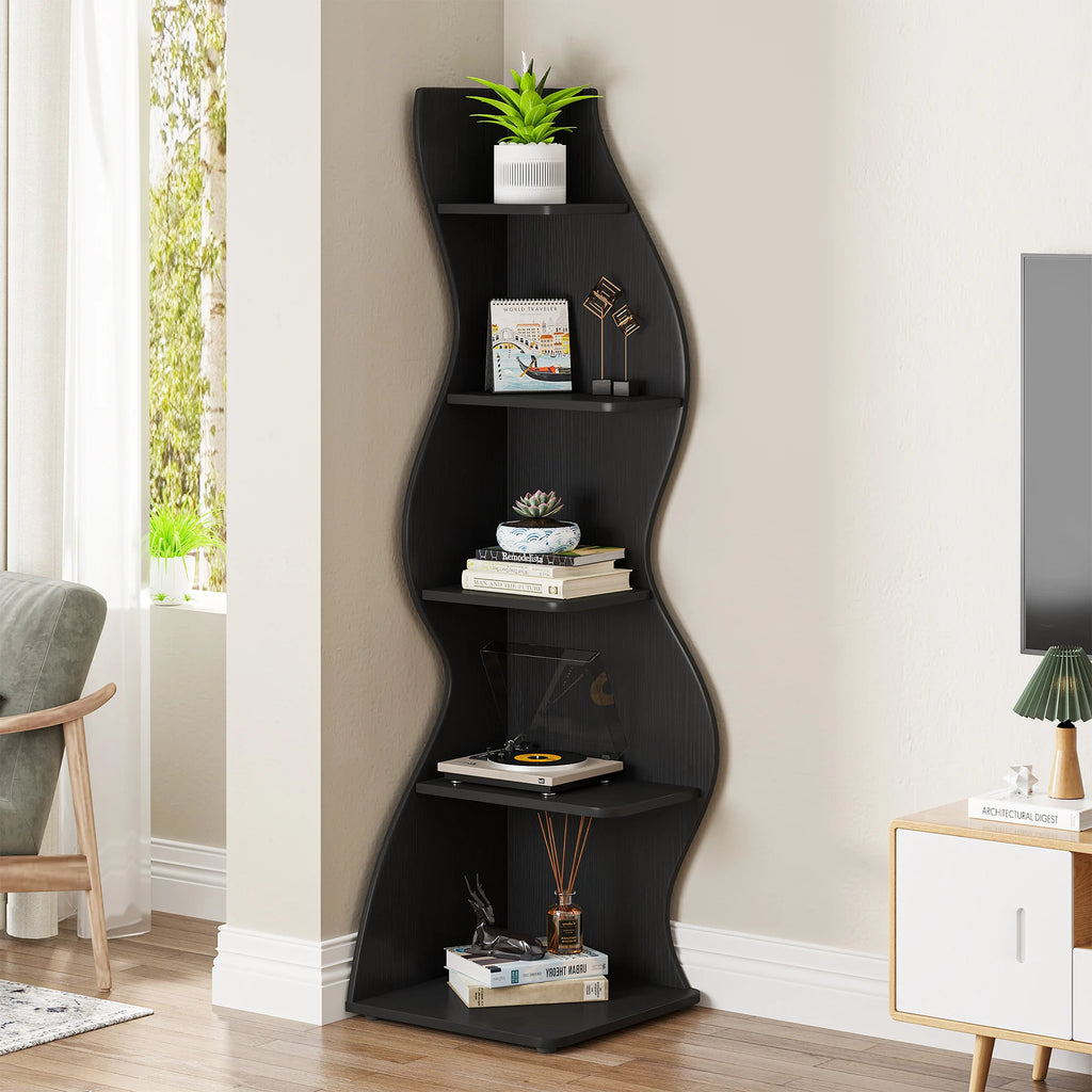 5-Tier Corner Bookshelf