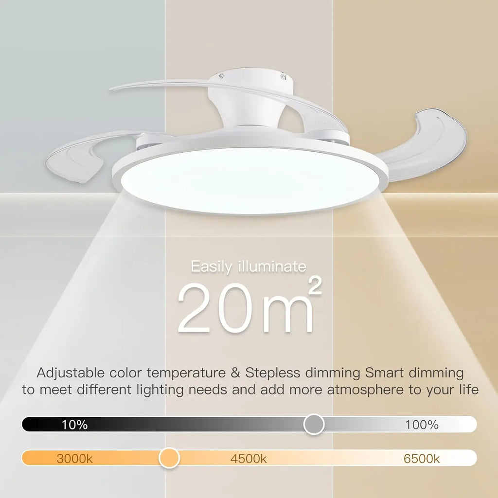 Invisible LED Ceiling Fan with Light