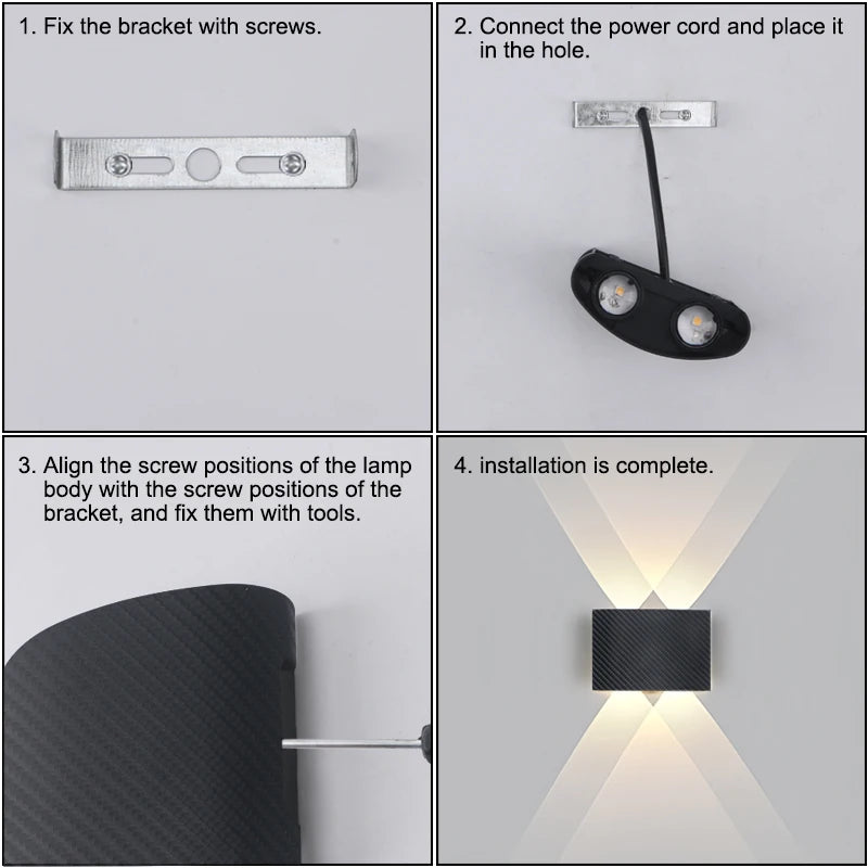 Wide-Voltage Waterproof Outdoor Wall Light