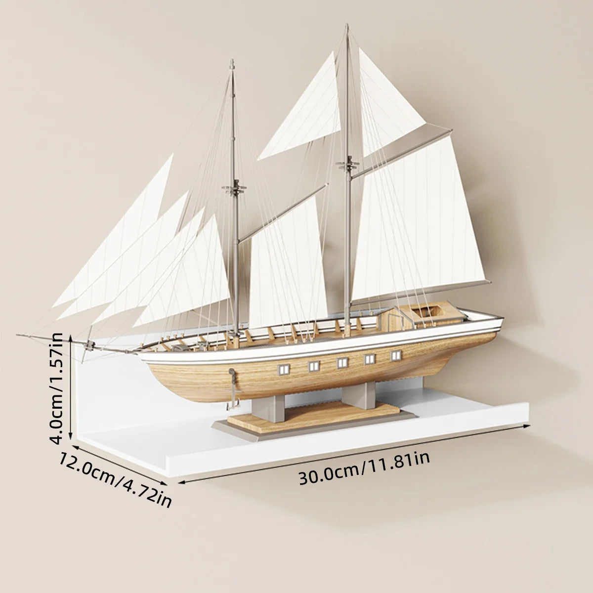 No-Drill Floating Bathroom Shelf