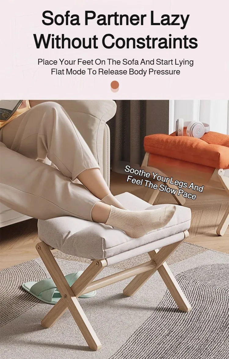 Folding Upholstered Footstool