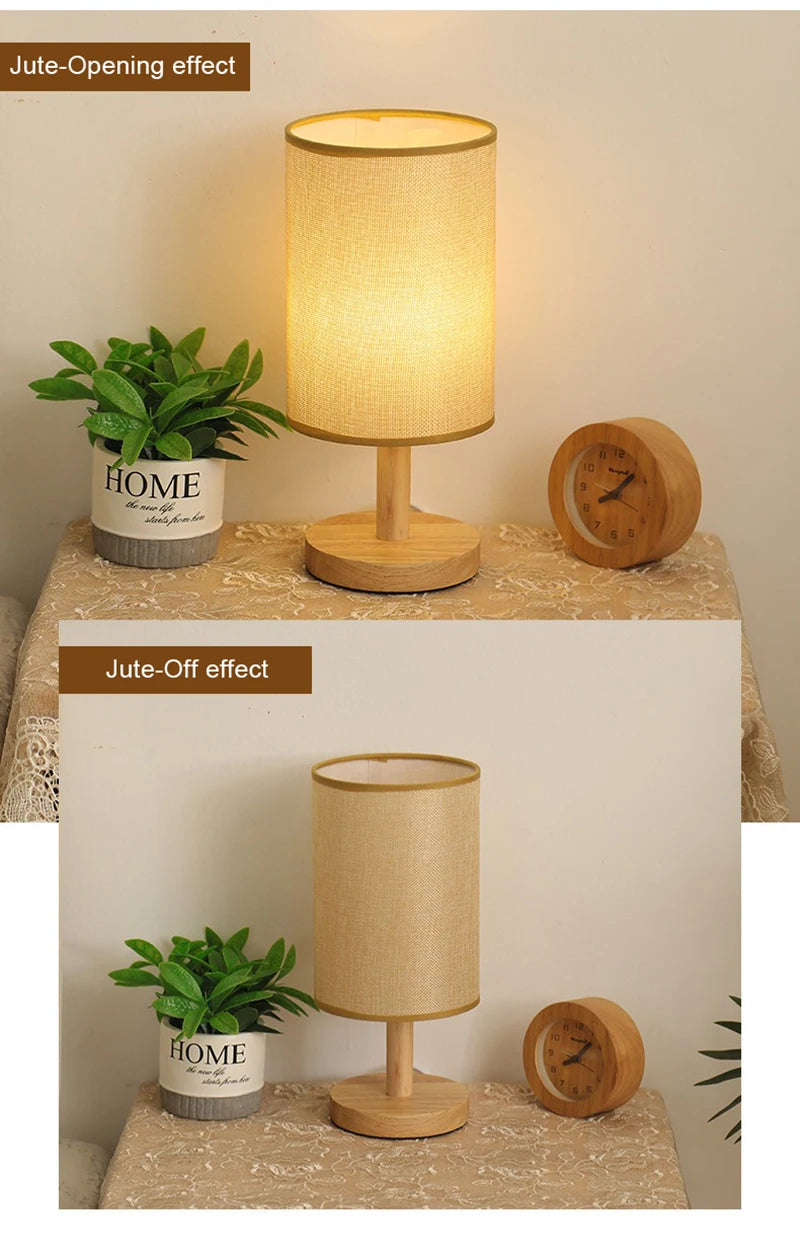 USB Dimmable Fabric Shade Table Lamp