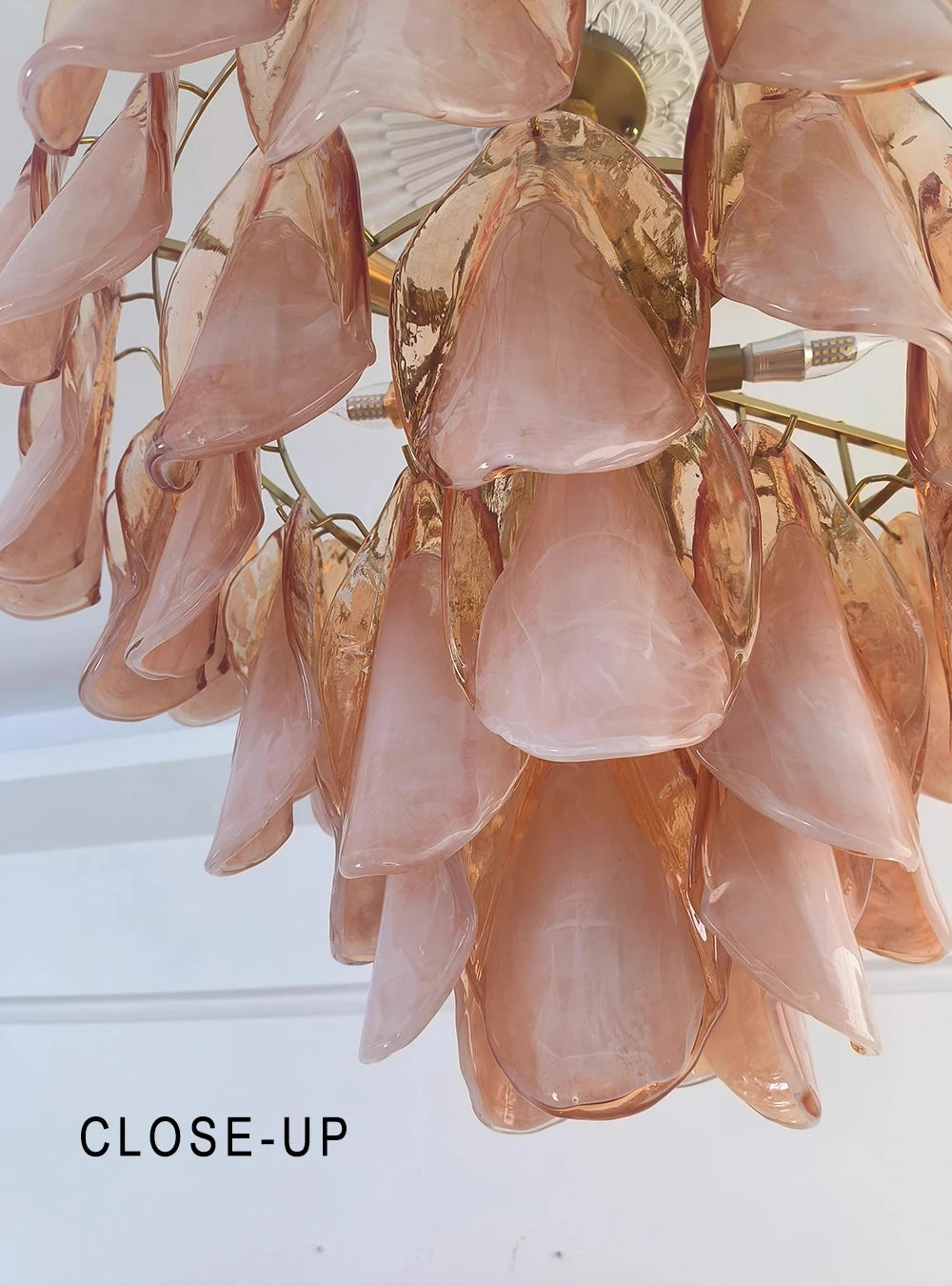 Murano-Style Petal Luxury Glass Chandelier