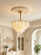 Murano Petal Glass Dimmable Chandelier