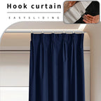 Custom Size 1Pc Hook 100% Blackout Curtains for Living Room Bedroom Thermal Insulated Waterproof Window Decor 창문커텐 Door Blinds