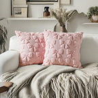 Bunny Bow & Daisy Plush Pillow Cover