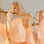 Murano Petal Glass Dimmable Chandelier